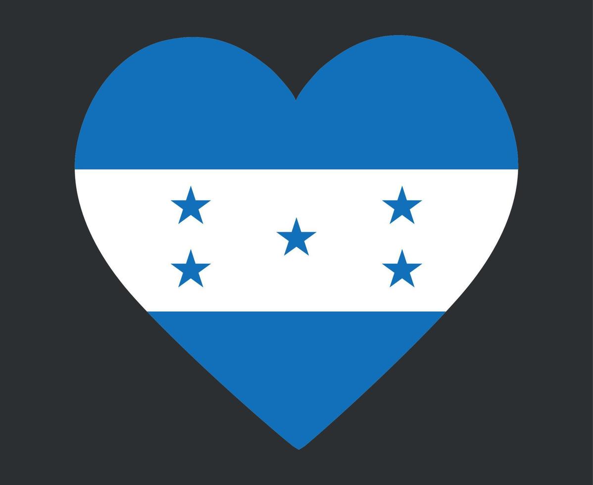 honduras drapeau national amérique du nord emblème coeur icône illustration vectorielle élément de conception abstraite vecteur