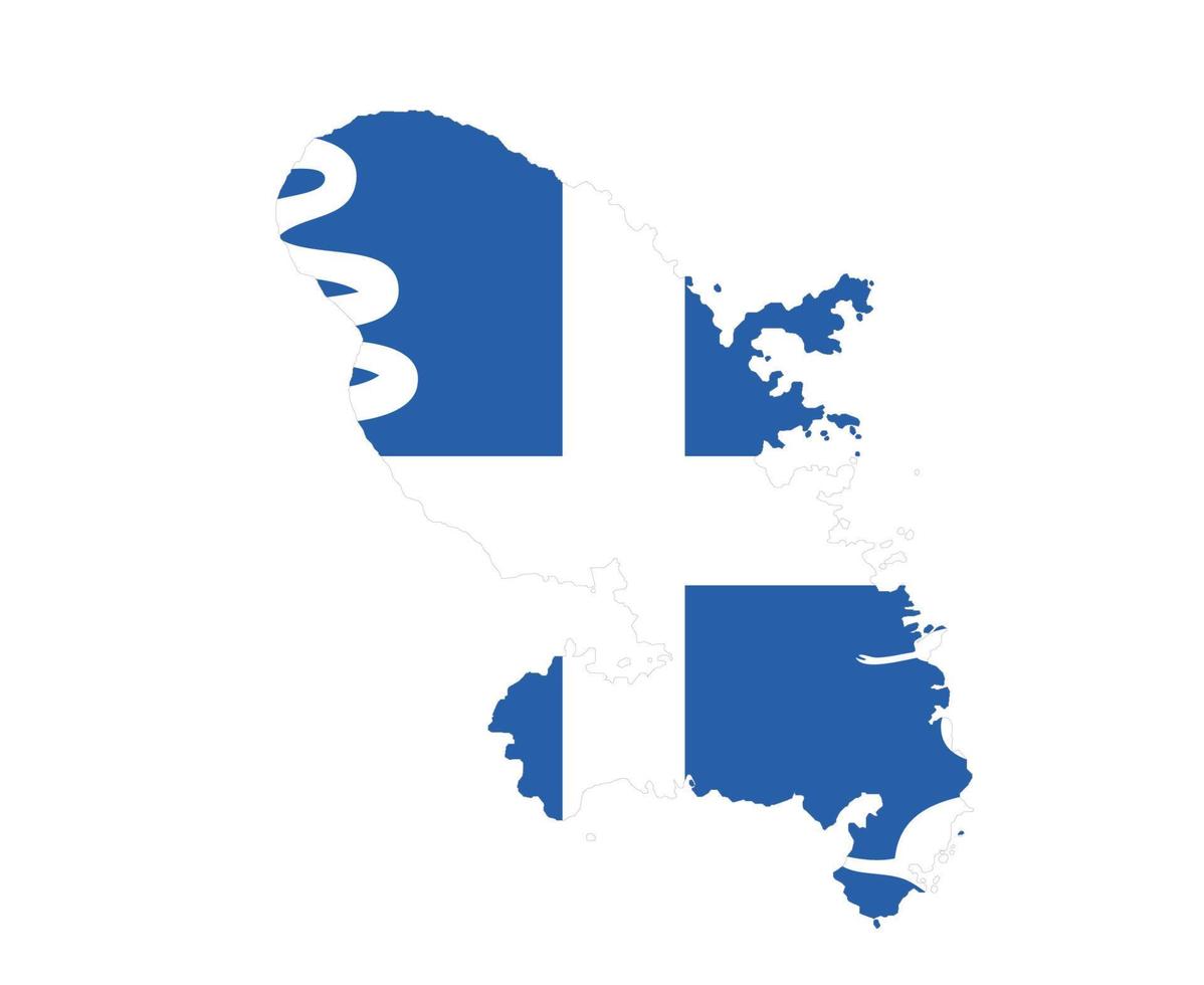drapeau martinique amérique du nord national emblème carte icône illustration vectorielle élément de conception abstraite vecteur