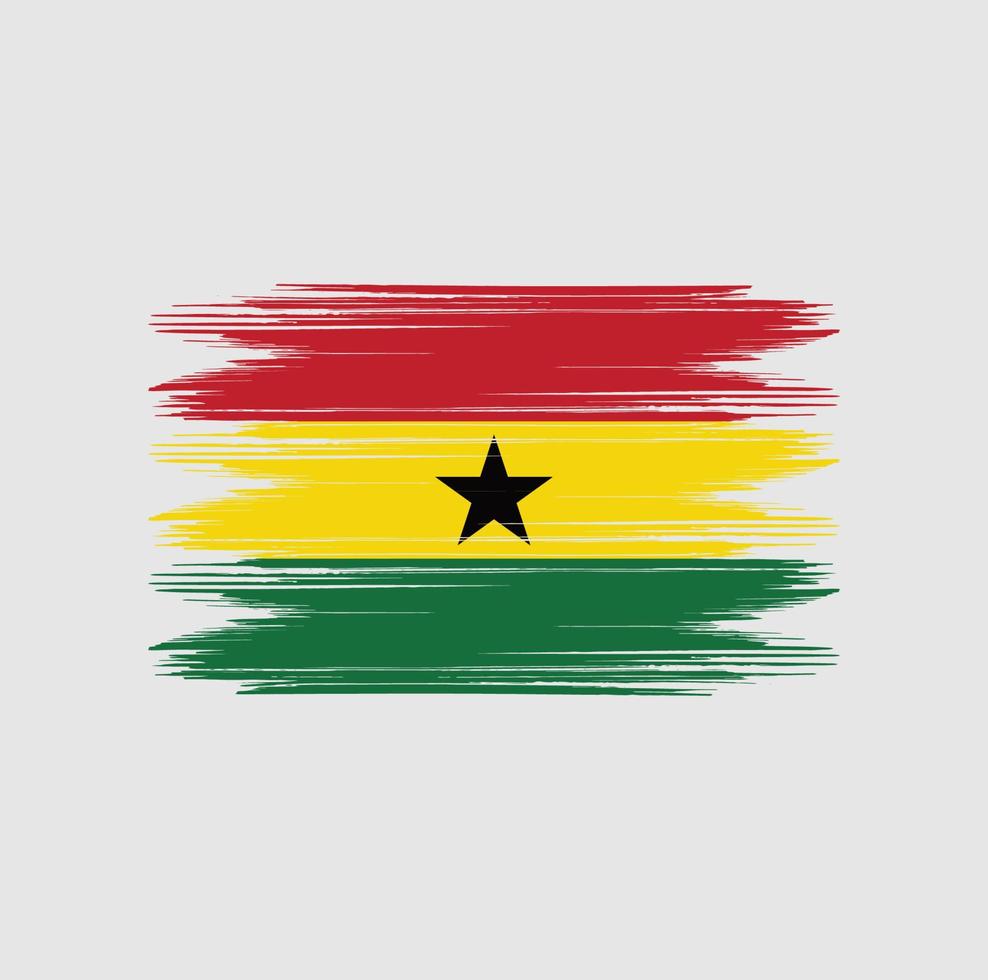 brosse drapeau du ghana vecteur