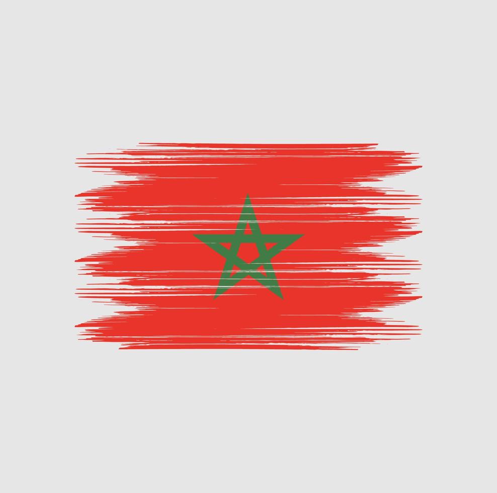 pinceau drapeau maroc vecteur