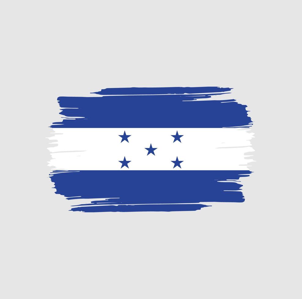 coups de pinceau du drapeau du honduras. drapeau national du pays vecteur