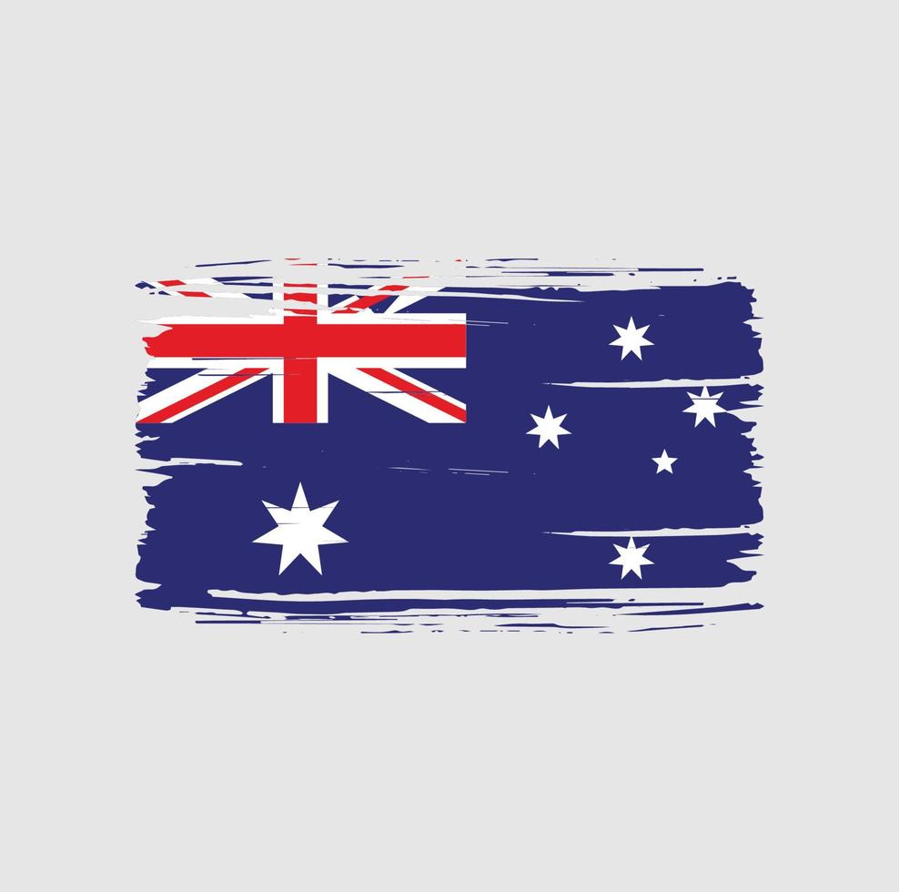 coup de pinceau du drapeau australien. drapeau national vecteur