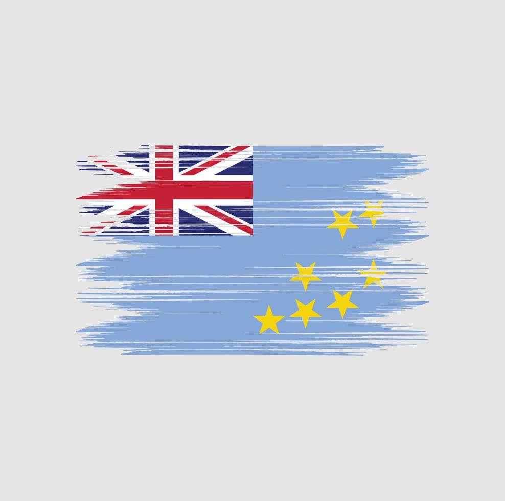 pinceau drapeau tuvalu vecteur