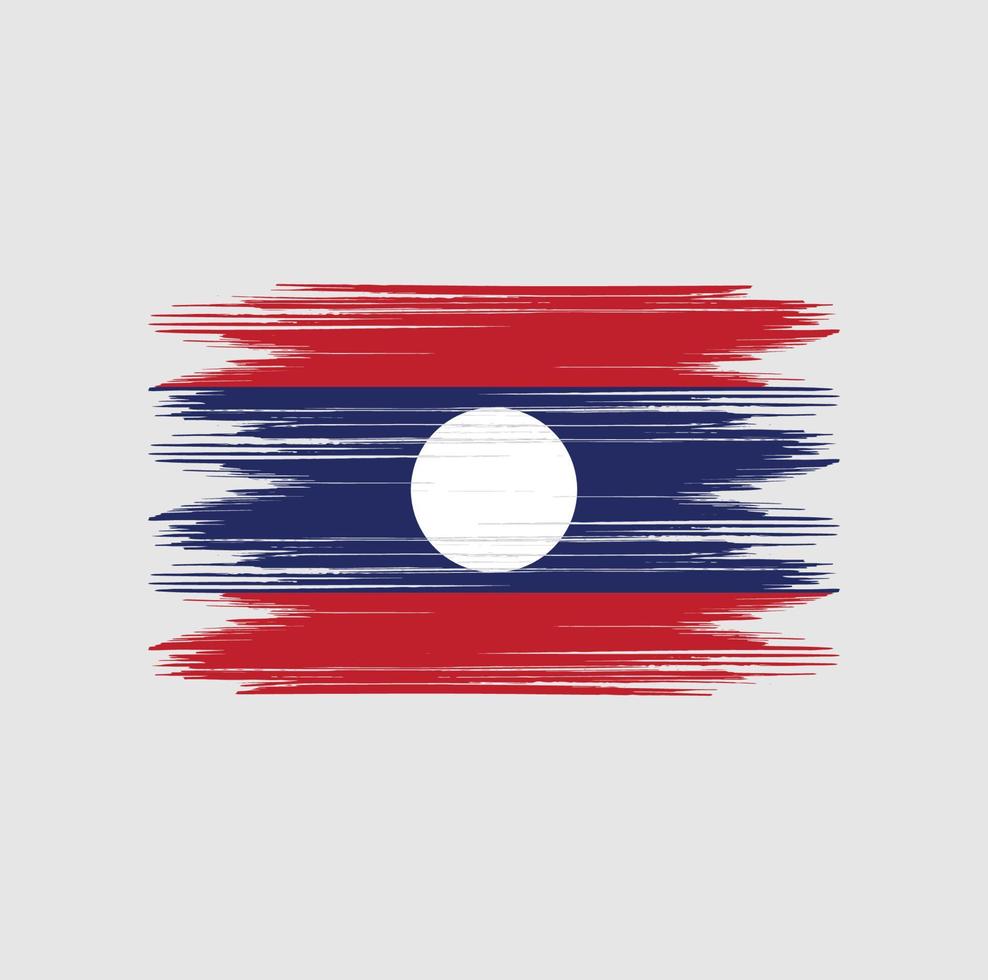 brosse drapeau laos vecteur