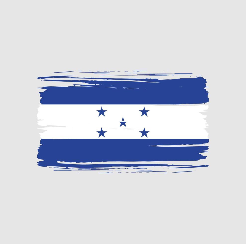 coup de pinceau du drapeau du honduras. drapeau national vecteur