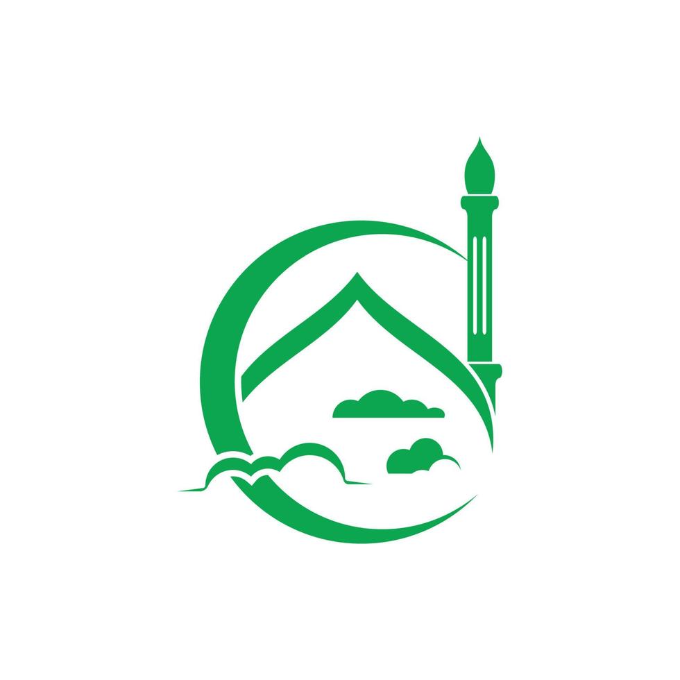 logo islamique, mosquée vecteur