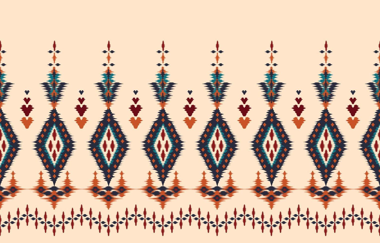 bel art ikat abstrait ethnique. chevron de modèle sans couture dans le losange de broderie tribale et folklorique et le style mexicain. impression d'ornement d'art géométrique aztèque. conception pour tapis, papier peint, emballage. vecteur