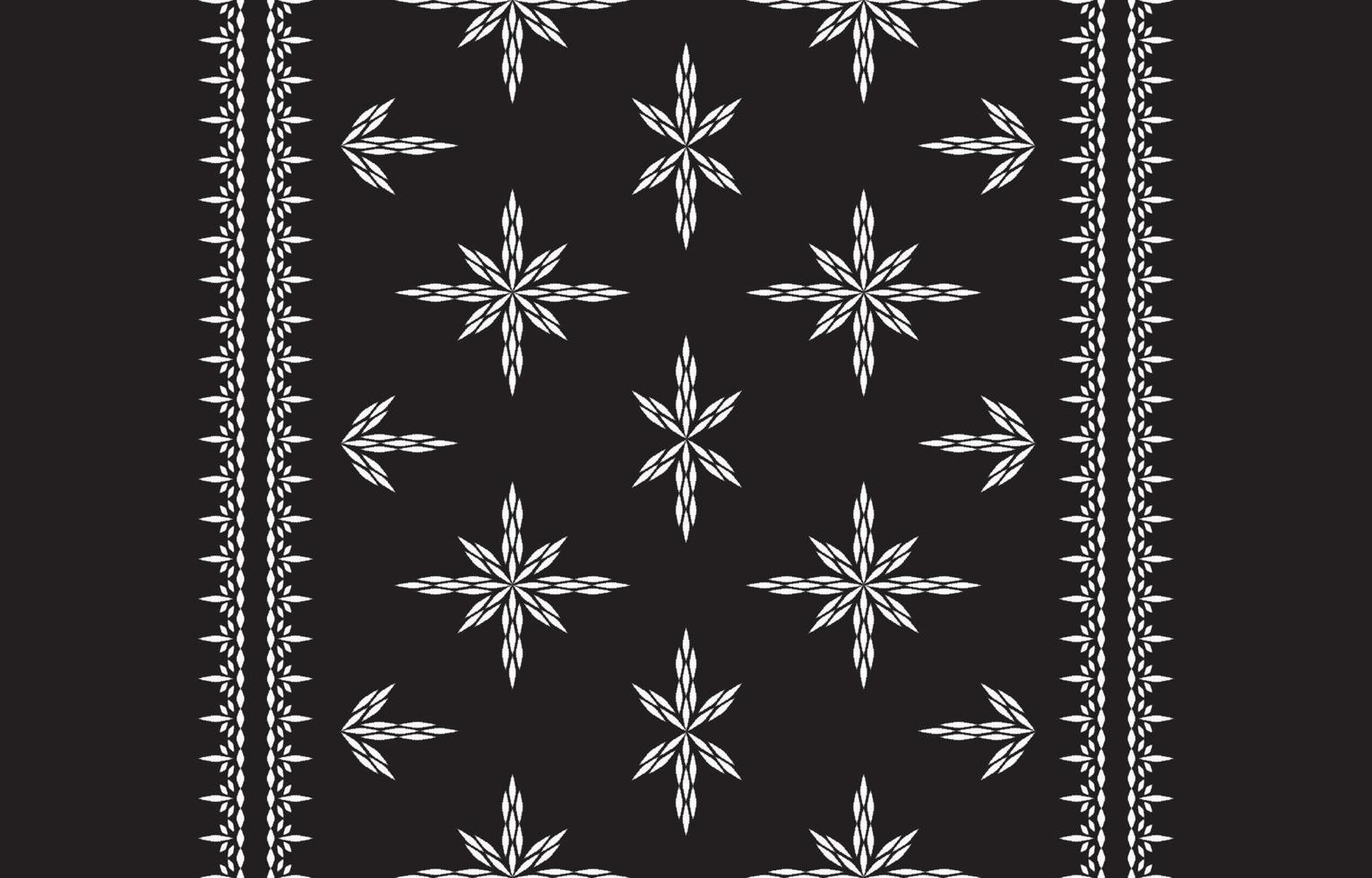 bel art ikat abstrait ethnique. motif kasuri harmonieux en broderie tribale folklorique, imprimé d'ornement d'art géométrique floral. conception pour tapis, papier peint, vêtements, emballage, tissu, couverture. vecteur