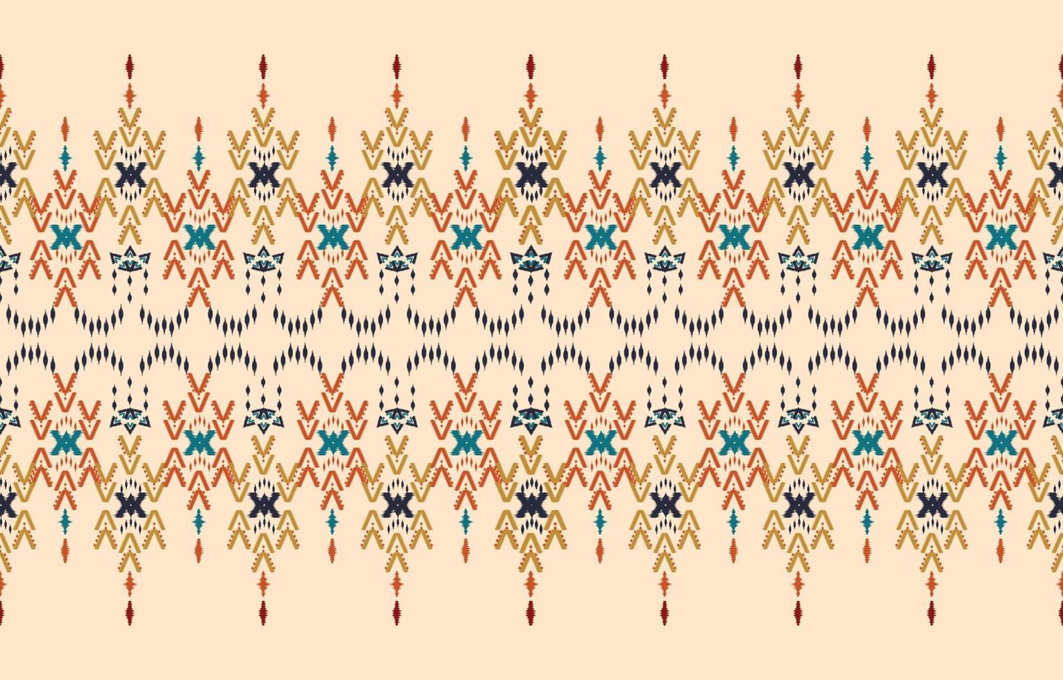 bel art ikat abstrait ethnique. chevron de modèle sans couture dans le losange de broderie tribale et folklorique et le style mexicain. impression d'ornement d'art géométrique aztèque. conception pour tapis, papier peint, emballage. vecteur