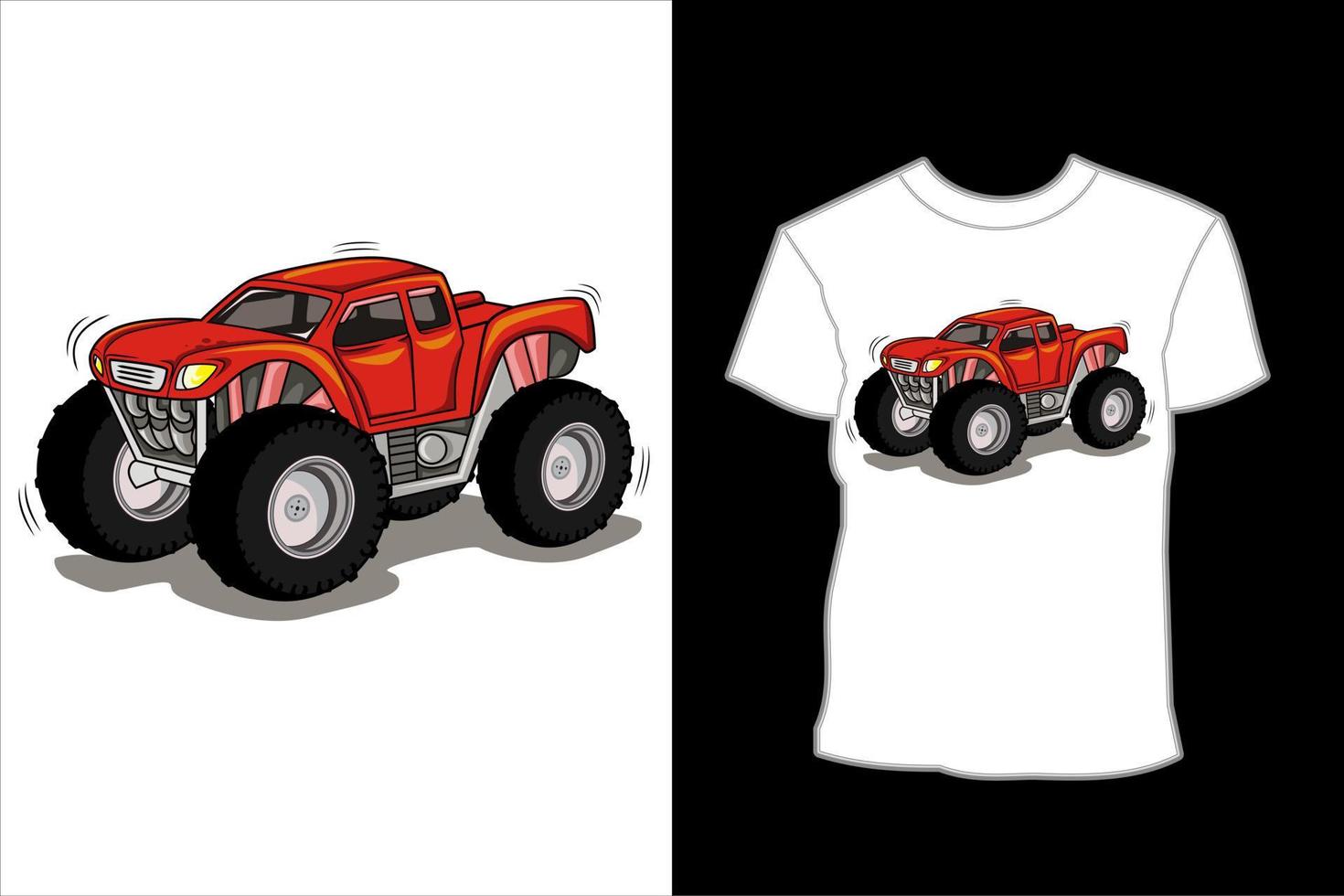 conception de t-shirt de vecteur de camion monstre hors route