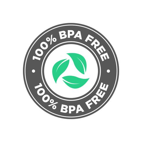 Icône sans BPA 100%. vecteur