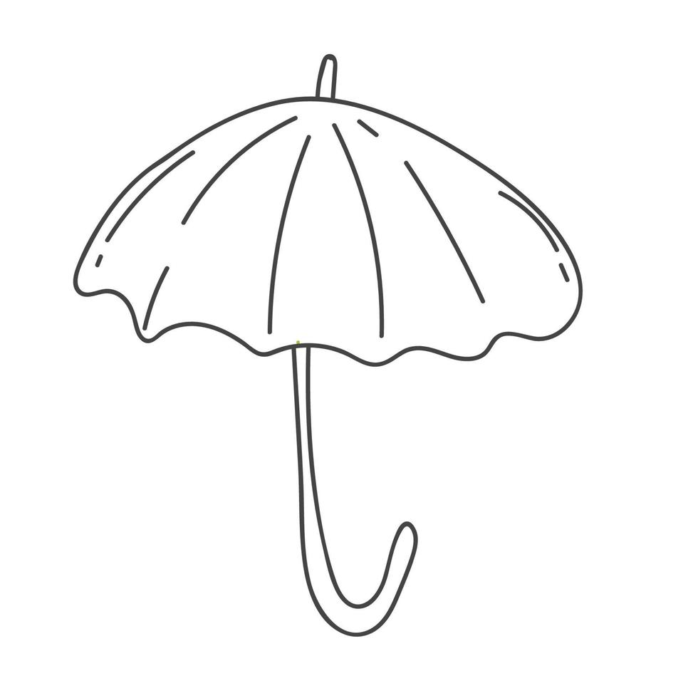 parapluie jaune. protection contre la pluie parapluie icône vectorielle sur le style de dessin animé sur fond isolé blanc. vecteur