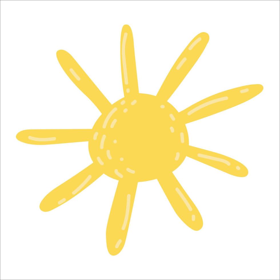 icône du soleil. illustration de dessin animé de l'icône de vecteur de soleil pour la conception web