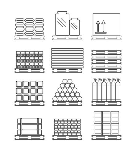 Set de fret de palette vecteur