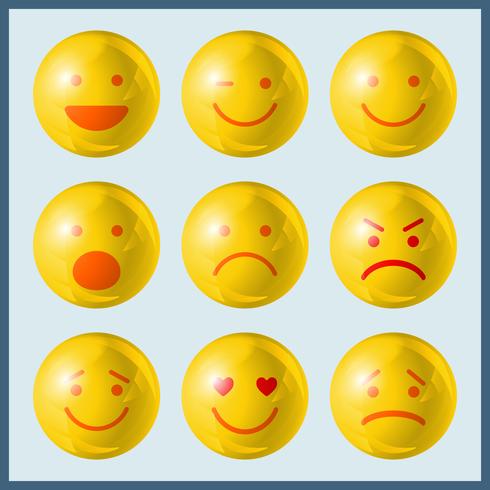 Définir des icônes emoji vecteur