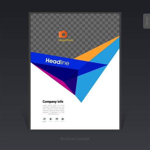 Brochure de l&#39;entreprise colorée géométrique, conception de la couverture, flyer - Illustration vectorielle vecteur