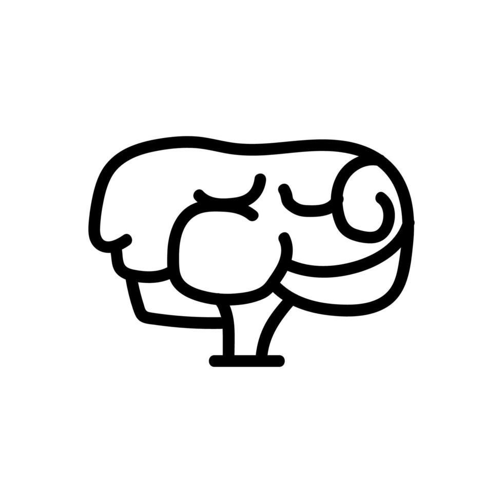 icône du cerveau ou logo isolé signe symbole illustration vectorielle sur fond blanc vecteur