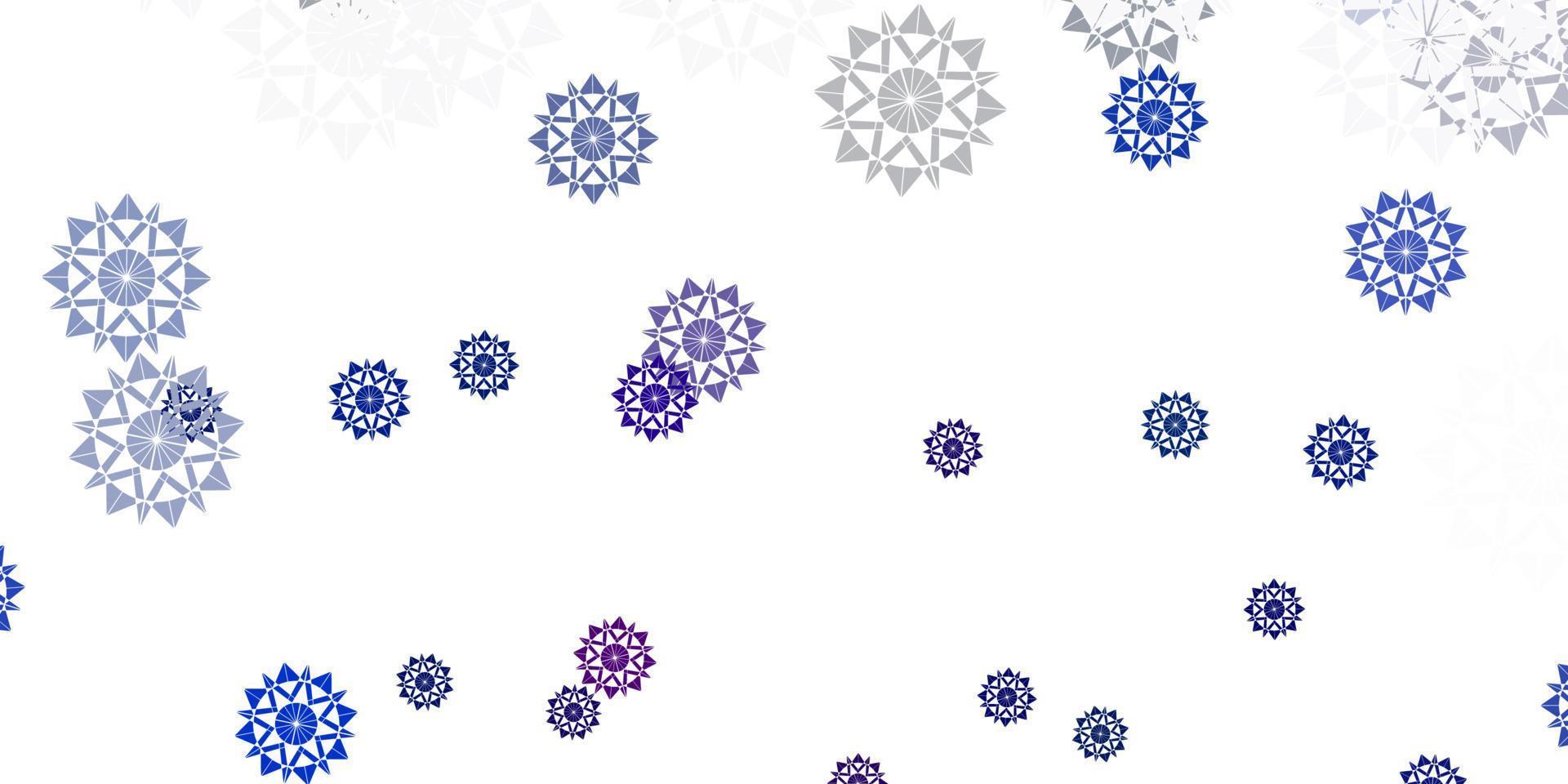 modèle vectoriel bleu clair avec des flocons de neige de glace.