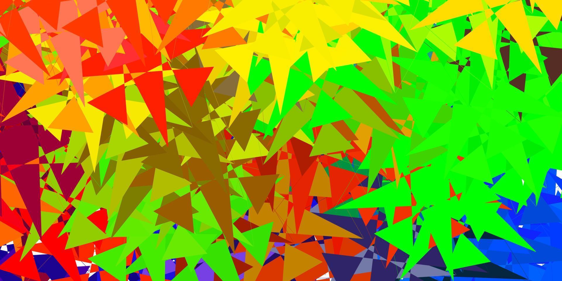 fond de vecteur multicolore clair avec des triangles.