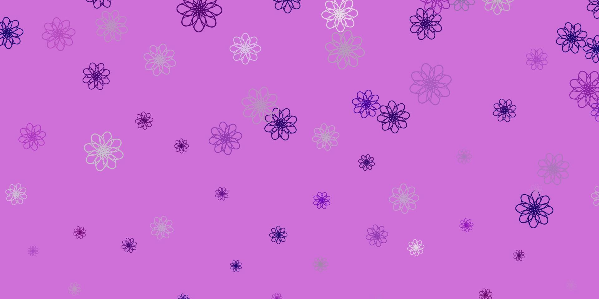 toile de fond naturel vecteur violet clair avec des fleurs.
