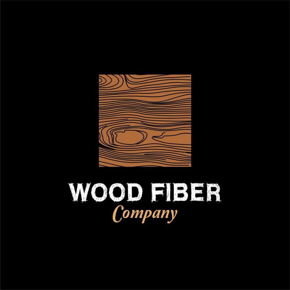 logo de texture de bois pour le travail du bois ou la conception d'inspiration d'entreprise de coupe de bois vecteur