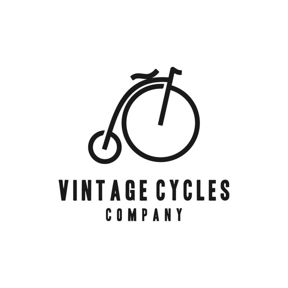 inspiration de conception de logo de vélo de cycle vintage vecteur
