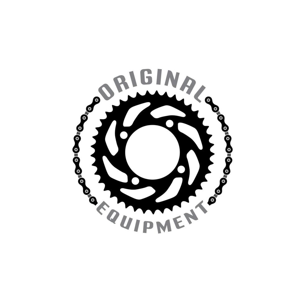 engrenage et chaîne logo véhicule pièces de rechange symbole conception inspiration vecteur