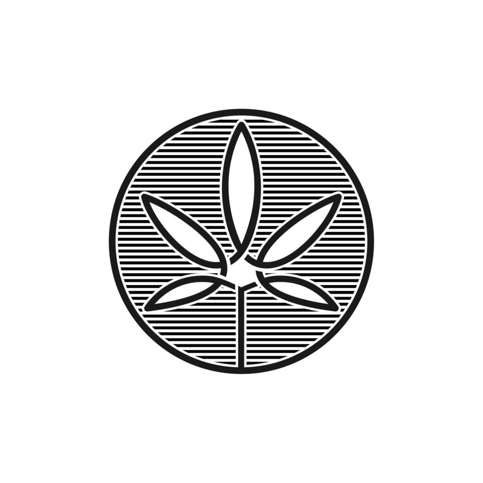 inspiration de conception de logo cbd feuille de marijuana cannabis vecteur