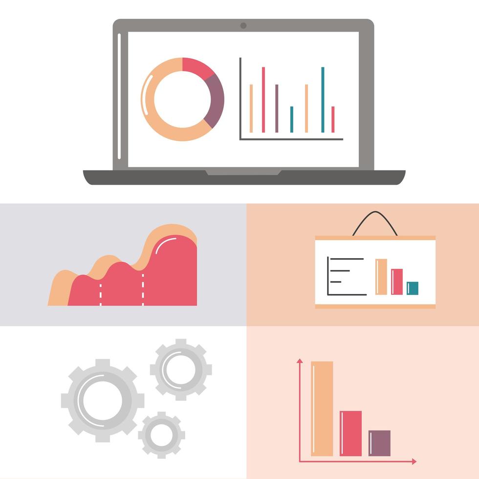 définir le graphique d'analyse commerciale vecteur