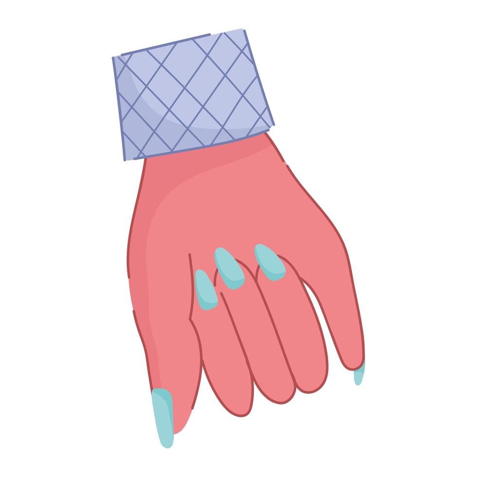 caricature de main féminine vecteur