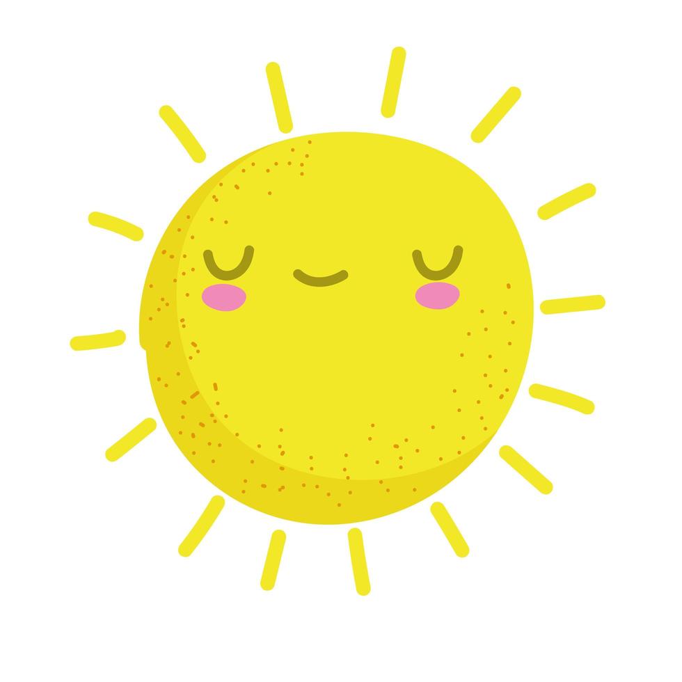 dessin animé mignon soleil vecteur