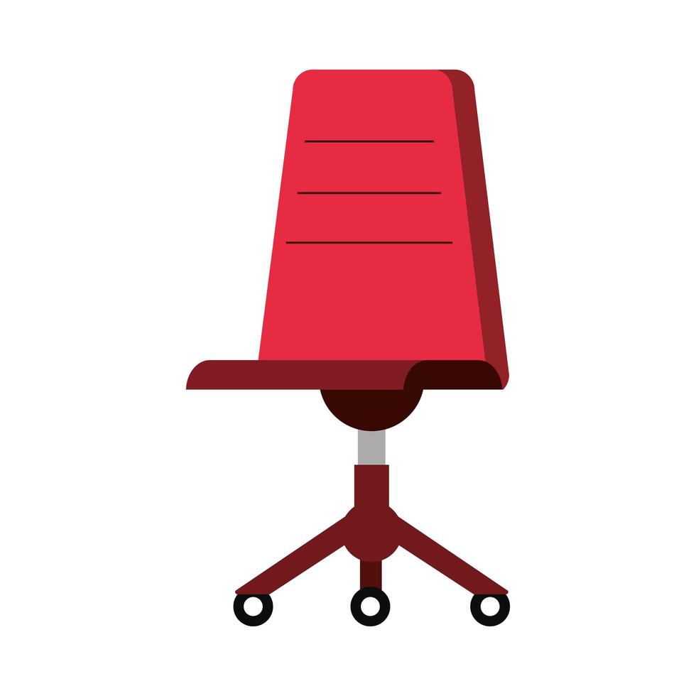 chaise de bureau rouge vecteur