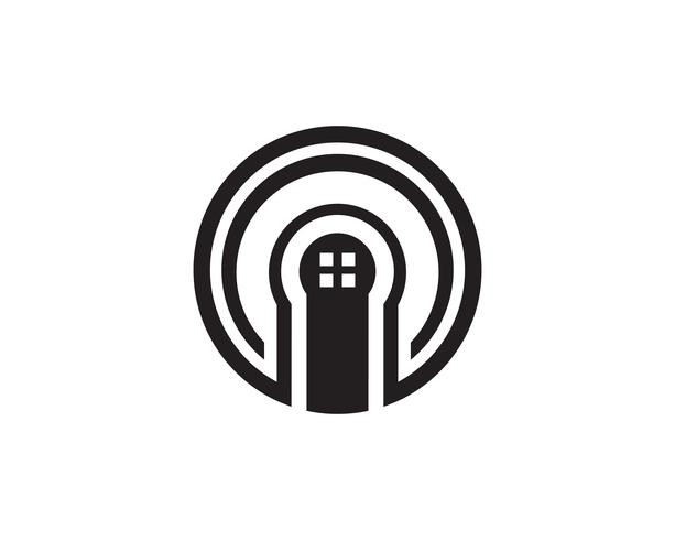 modèle d&#39;icônes logo et symboles maison bâtiments .. vecteur