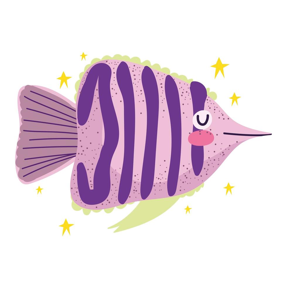 icône de dessin animé de poisson vecteur