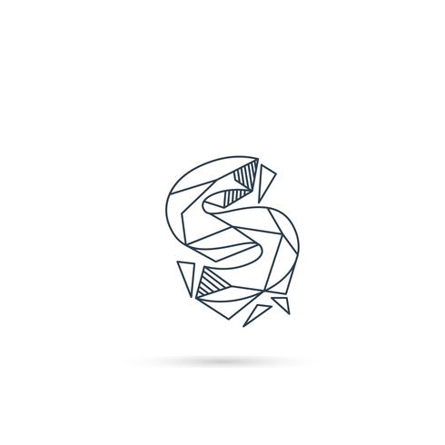 gemstone lettre s logo design icône modèle vecteur élément isolé