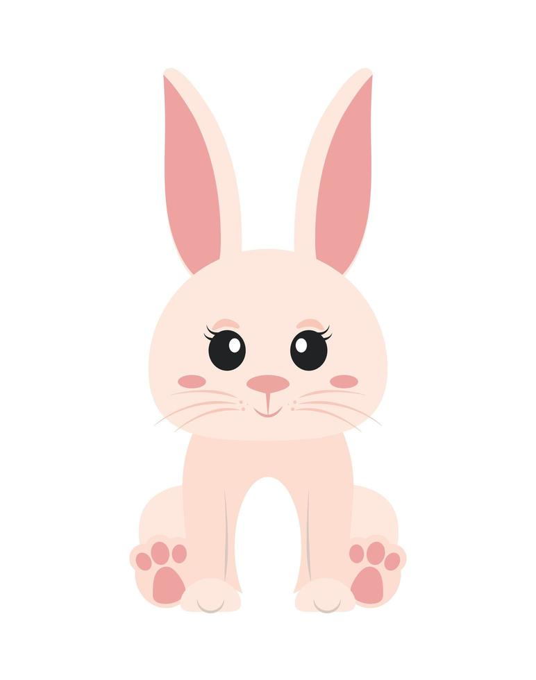 dessin animé mignon lapin vecteur