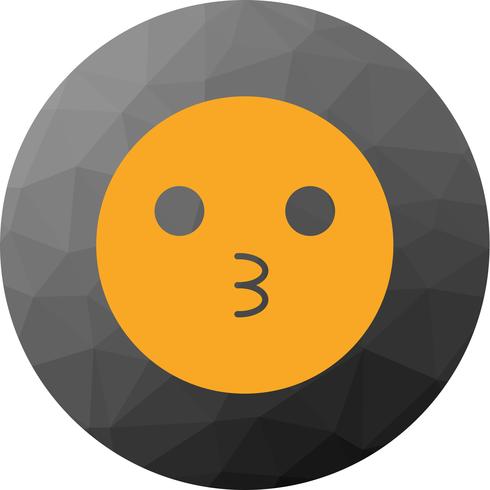 Icône Emoji de baiser de vecteur