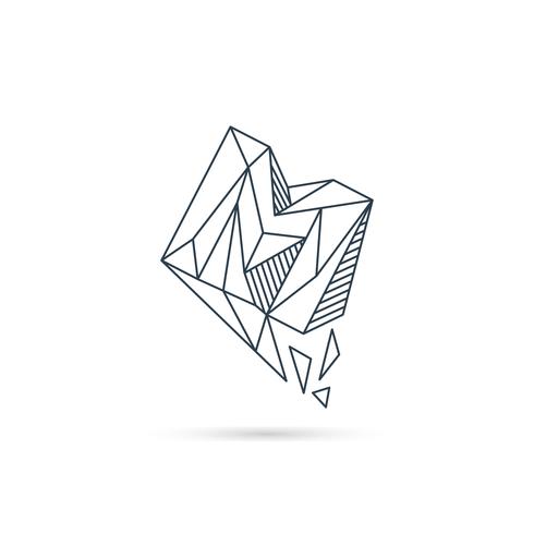 gemme lettre m logo design icône modèle vecteur élément isolé