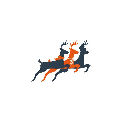 cerf sauter logo créatif modèle vector illustration icône élément