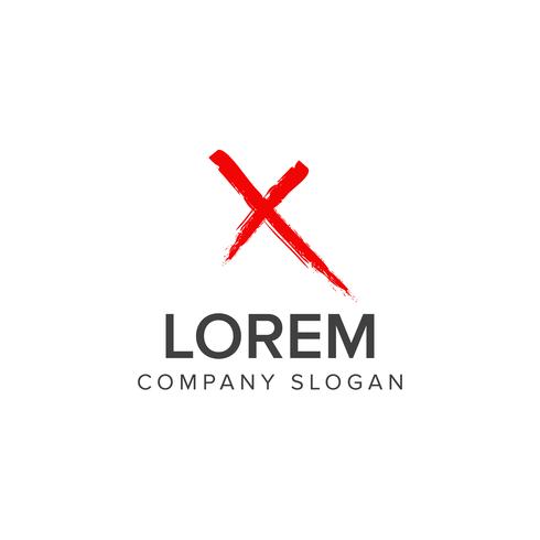 lettre x modèle de concept de logo logo design vecteur