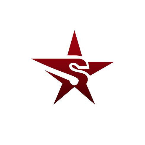 lettre S star Logo modèle de concept de design vecteur