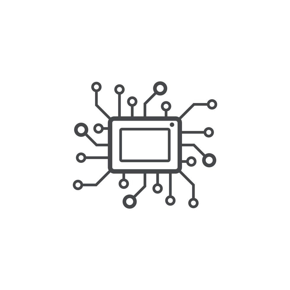 icône de technologie de circuit imprimé vecteur