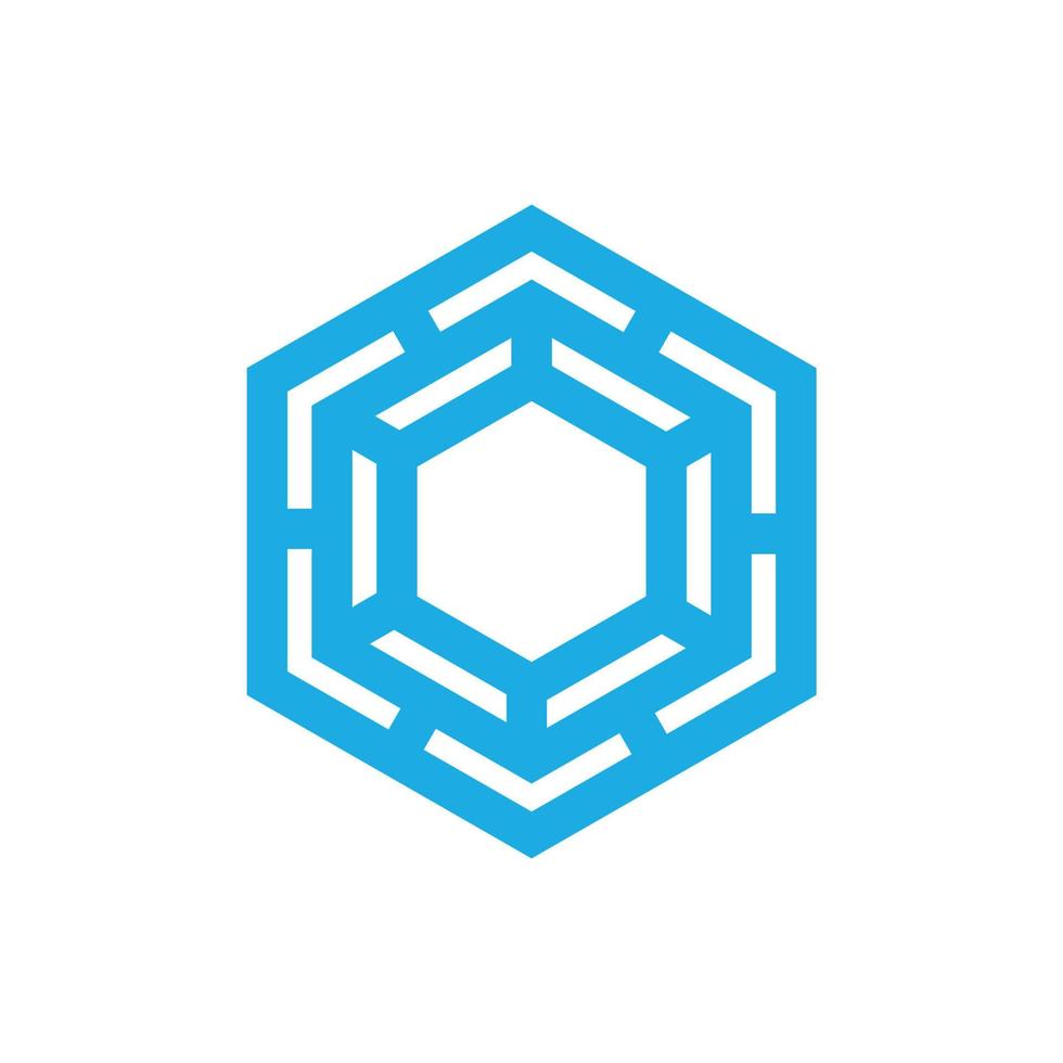 logo de cube hexagonal. vecteur