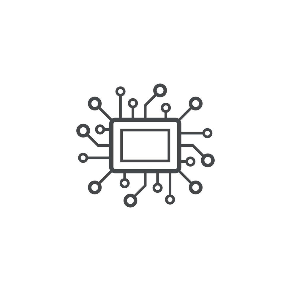 icône de technologie de circuit imprimé vecteur