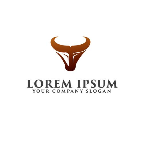 logo de taureau. modèle de concept de design logo luxe vecteur