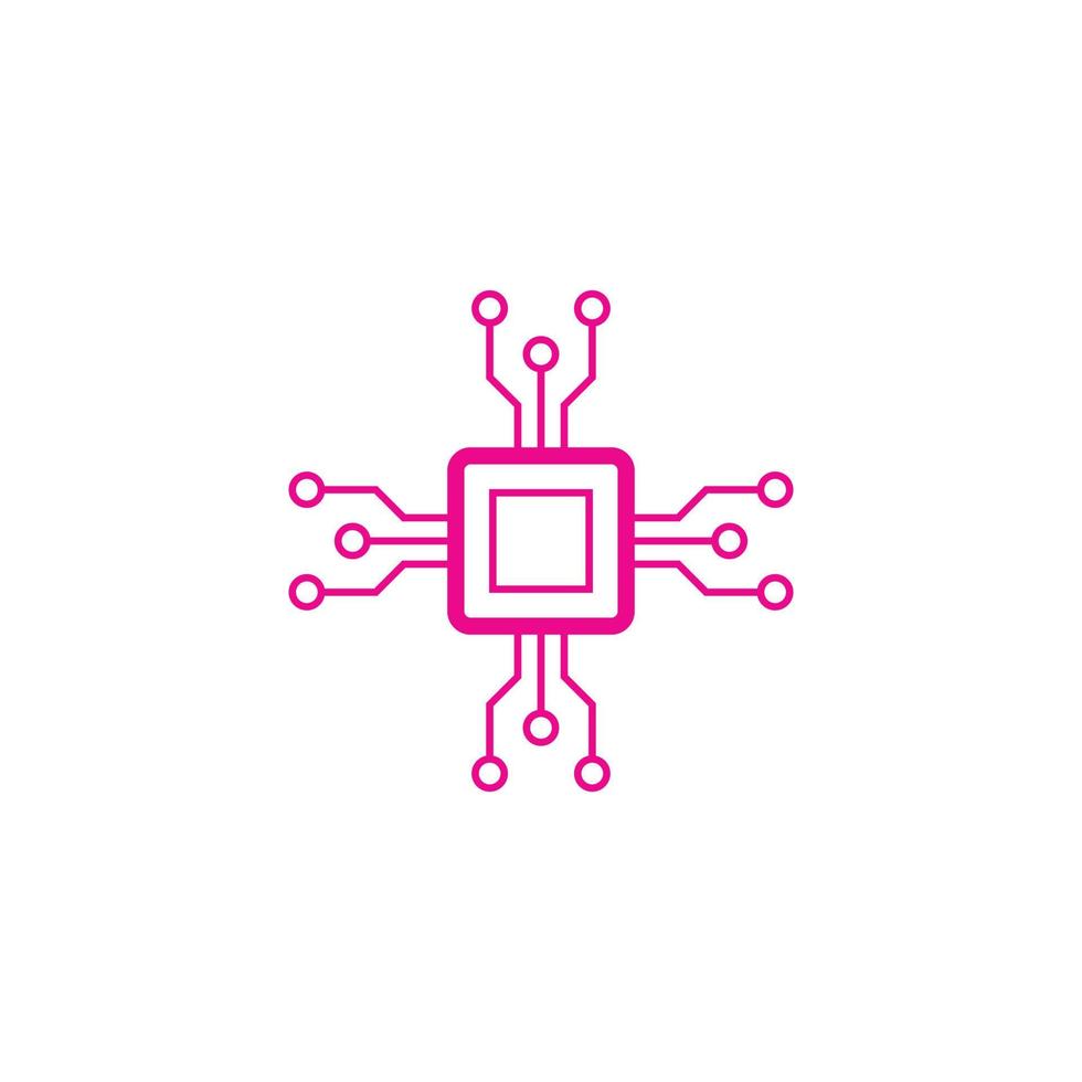 icône minimale isolée de puce. icône de vecteur de ligne de processeur pour les sites Web.