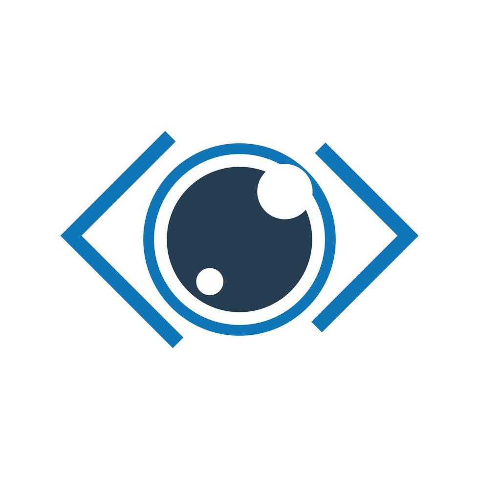 création de logo oeil bleu vecteur