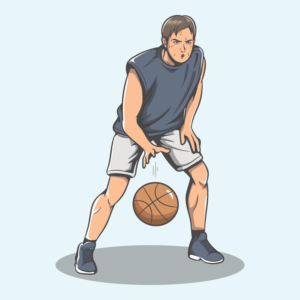 illustration de joueur de basket vecteur