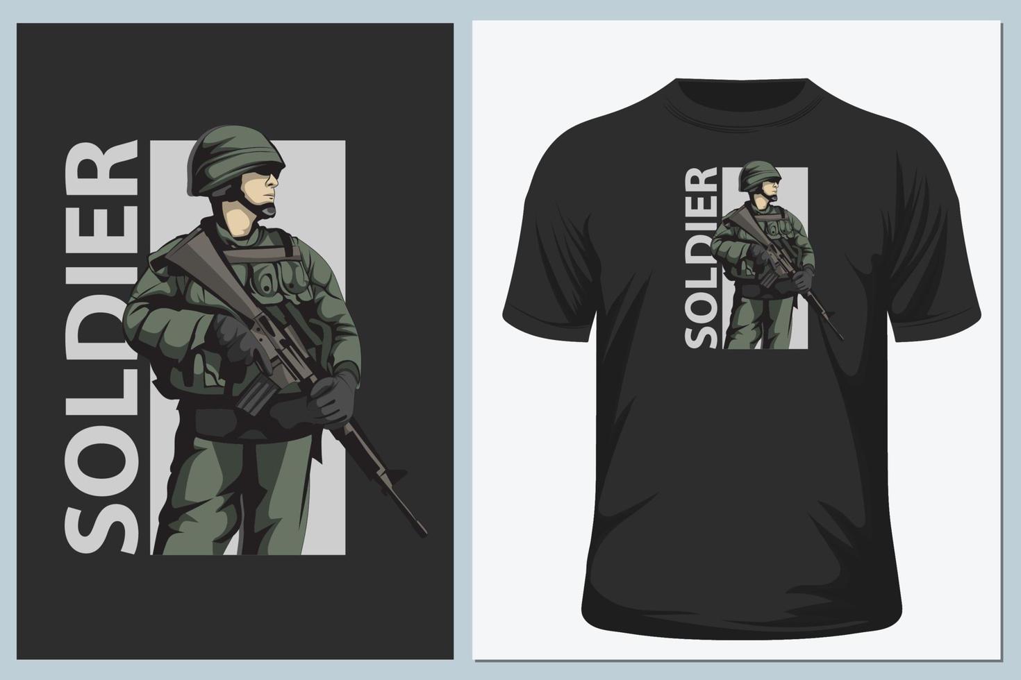 t-shirt soldat vecteur