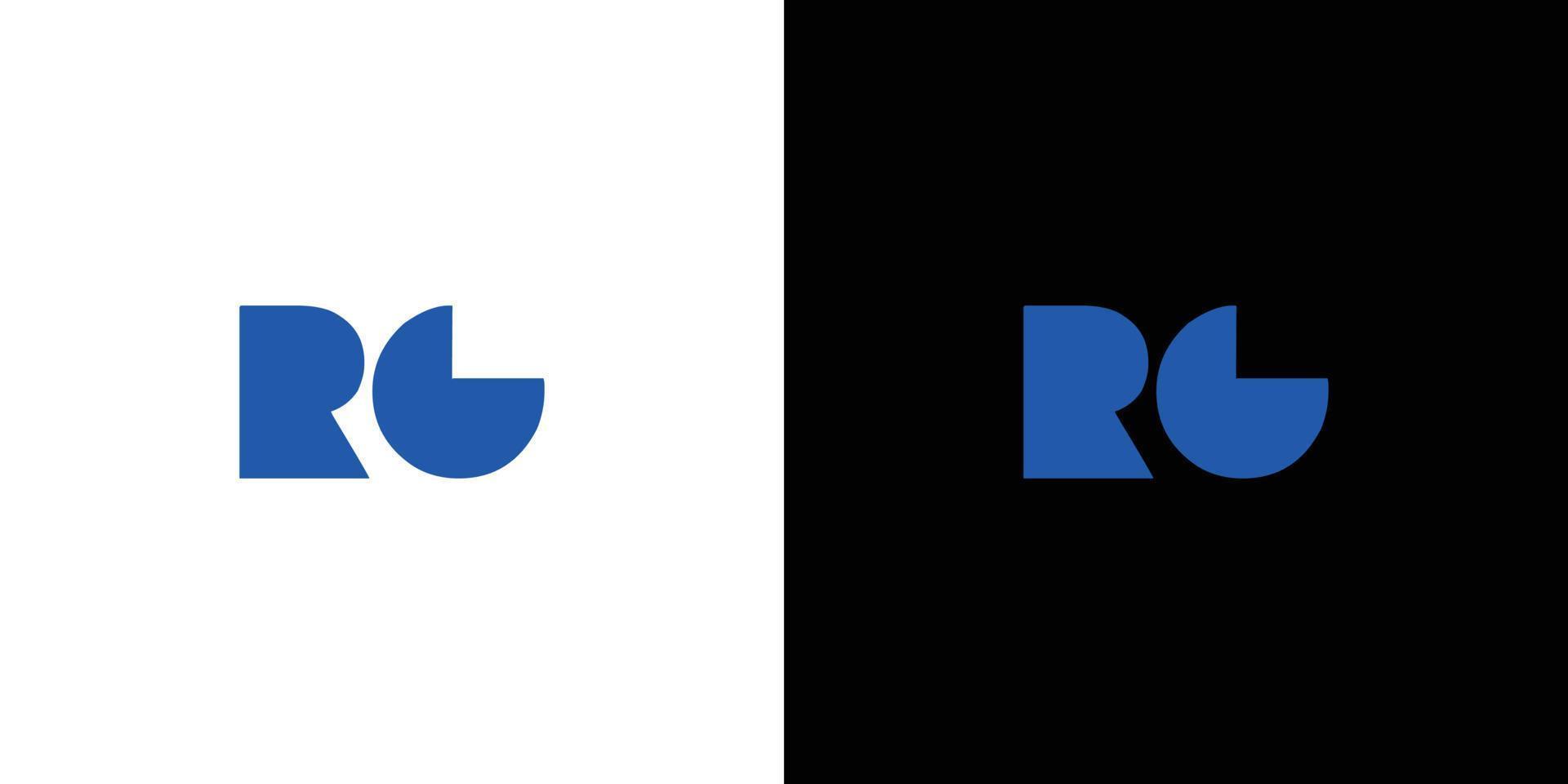 création de logo initial de lettre rg moderne et audacieuse vecteur